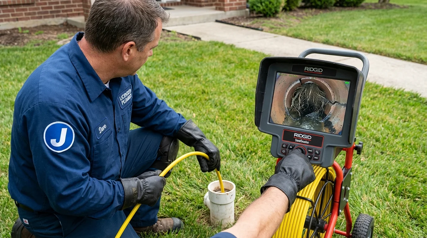 Sewer camera inspection being performed by Johns Plumbing LLC in Alto